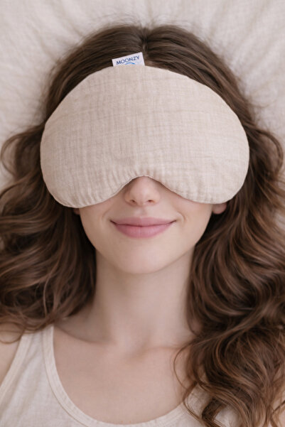 moonzy - minimalist & cozy Черна възглавница за очи във формата на сърце, пъл...