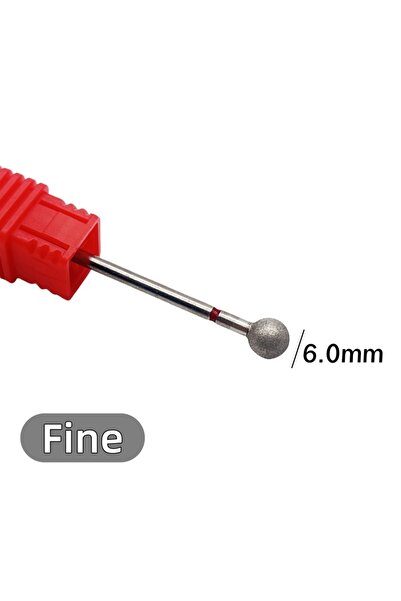 Choice3 6.0mm Red 1Pcs 5.0mm Diamond Nail Drill Bit Russian-style Manicure Dr...
