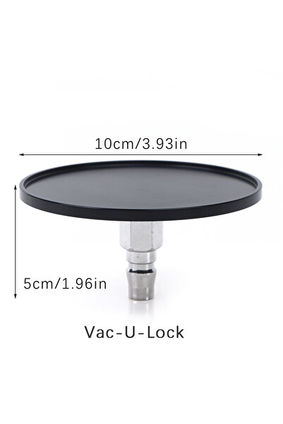 Choice كوب شفط معدني أسود مقاس 3.8 بوصة لحامل ملحقات المحرك الخطي، قفل U، آلة...