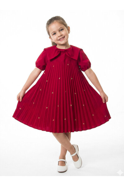 xo kids moda فستان بناتي بأكمام قصيرة 4-8 سنوات 5864-1