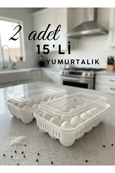 Tercih Home 2 ADET Yumurta saklama kabı 15'li 2 adet , Steril yumurtalık, Kap...