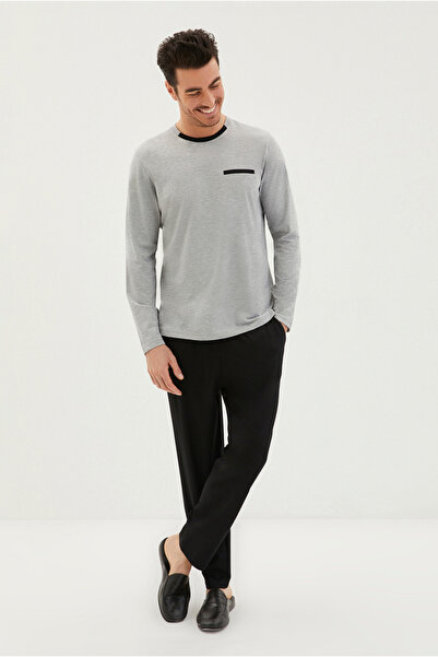 Kiğılı Σετ πιτζάμες με μακρυμάνικη λαιμόκοψη 2 τεμαχίων από βαμβακερή λαιμόκοψη