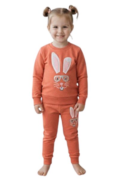 TAMGÜN Kız Bebek Çocuk Eşofman Pijama Takım 1-4 Yaş Mevsimlik Pamuklu Rahat G...