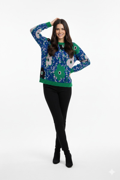 youknitwear you Πλεκτό πουλόβερ με λαιμόκοψη Daisy