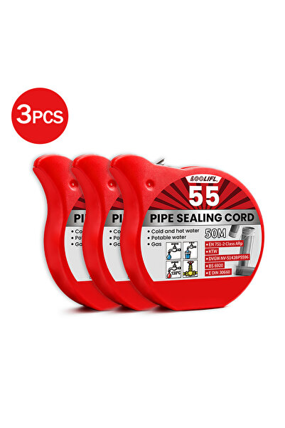 Choice حبل مانع لتسرب الأنابيب من لوليفِل بطول 50 مترًا (من قطعة إلى 3 قطع) -...