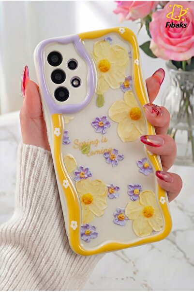 Fibaks غطاء حماية من السيليكون ملون بزهرة ديزي مع تصميم مزخرف لحماية الكاميرا...
