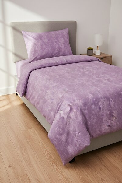 Gasel Home Solid Color Cotton Fabric Single Duvet Cover Set (Elastic Sheet)