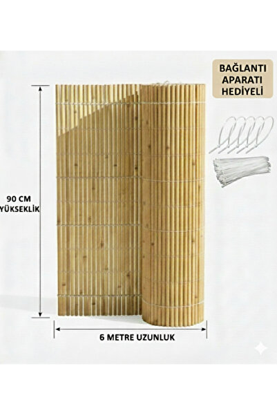My Family Kamış Hasır Balkon, Bahçe Çiti, Gölgelik 90 Cm X 6 Metre