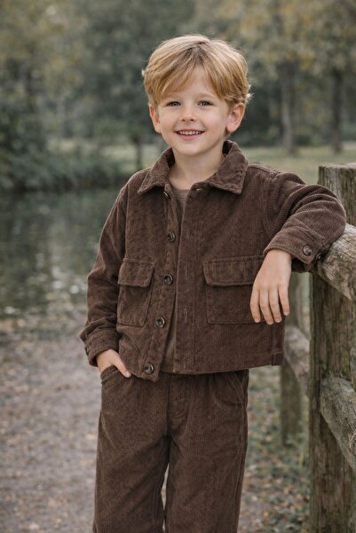 gül garden Boy's Pants Shirt Velvet