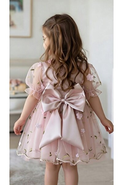 BİLGEN Style Rochie de sărbătoare pentru fete (de vară) din bumbac, cu detali...