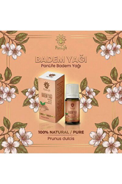 PANLİFE Tatlı Badem Yağı 10 ml 100% Saf –Cilt, Saç, Tırnak Bakımı İçin Doğal ...