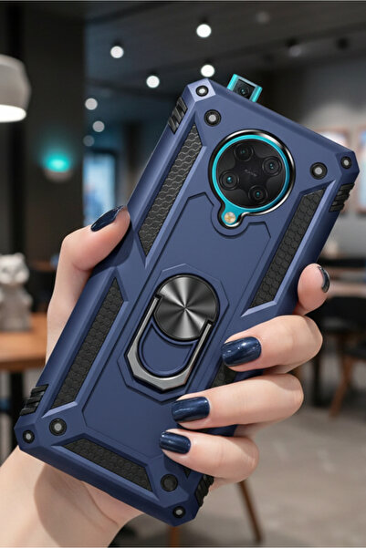 TechTrove Xiaomi Poco F2 Pro Kılıf Yüzüklü Stand Olabilen Magnetic Tpu Tank K...