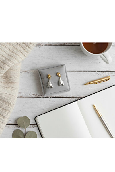 Kokoş أقراط فولاذية على شكل قلب بلون ذهبي وفضي