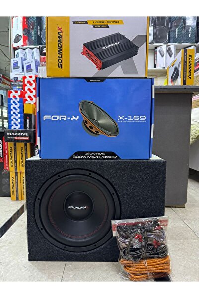 Soundmax 30cm Bas 6x9 X-169 Kayık Midrange 300wat 4kanallı Anfi 4x70rms Kablo...