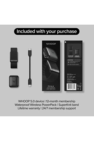 Genel Markalar WHOOP Peak 5.0 Sağlık ve Fitness Takip Cihazı, Kalp Atışı,12 A...
