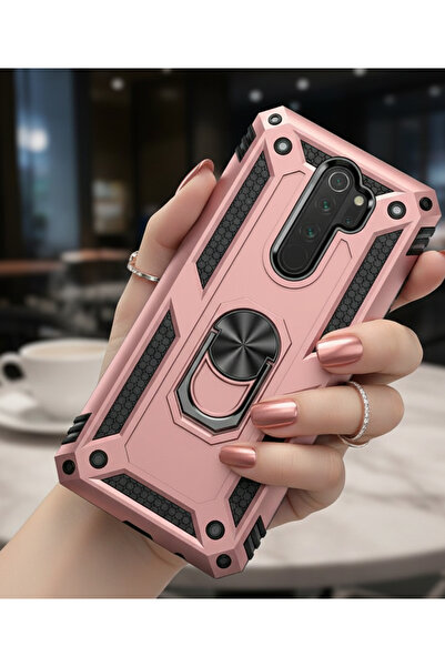 TechTrove Xiaomi Redmi Note 8 Pro Kılıf Yüzüklü Stand Olabilen Magnetic Tpu T...