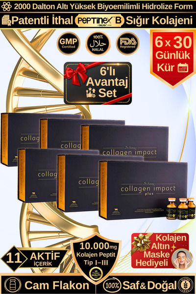 Dr.Sammy's Collagen Impact Plus Premium 6-Piece Advantage Set Type 1-3 Hydrol...