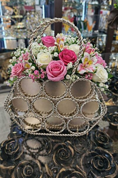 EVCACIYE Gümüş renk çanta saksı