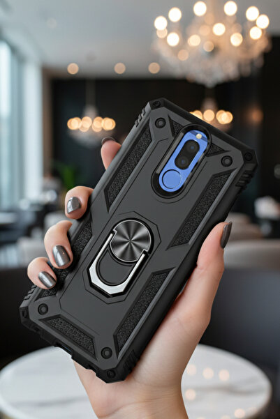 TechTrove Huawei Mate 10 Lite Kılıf Yüzüklü Stand Olabilen Magnetic Tpu Tank ...