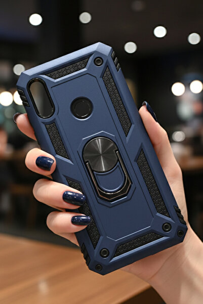 TechTrove Huawei Y6S 2019 Kılıf Yüzüklü Stand Olabilen Magnetic Tpu Tank Kapak