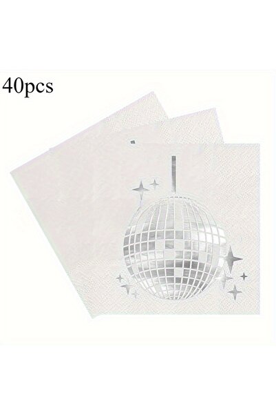 Choice1 40 منديل أبيض، 40/20 منديل ورقي للاستخدام مرة واحدة بتصميم كرة الديسك...