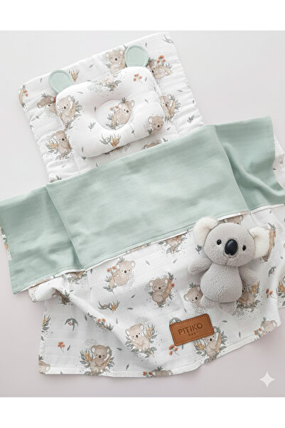 Wenaris طقم حفاضات أطفال مع بطانية، وسادة، وسادة أطفال، حديثي الولادة، مهد، م...