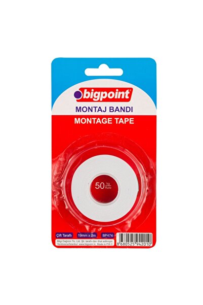 Bigpoint Bandă de montare cu două fețe 19 mm x 1,5 m (interior) x 20 bucăți