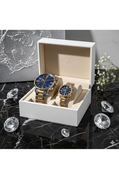 ÇENÇEN Gold Renk Erkek Saati Analog Saat Çelik Kordon