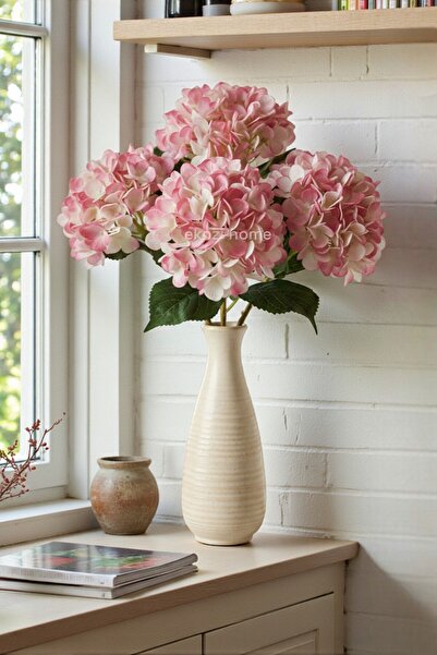 Dekosimge Yapay Ortanca Çiçeği 48 cm Fuşya