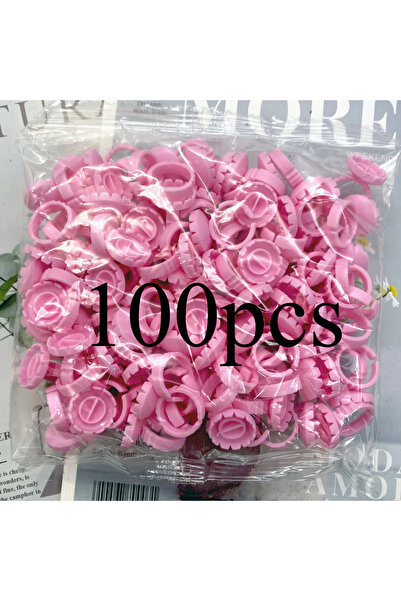 Choice Flower Pink S2 100Pcs Wholesale Disposable Eyelash Glue Fan Cup Rings ...