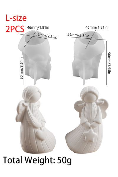 Choice L-2pcs 2Pcs Angel Silicone Moulds DIY Handmade Angel Plaster Resin Mou...
