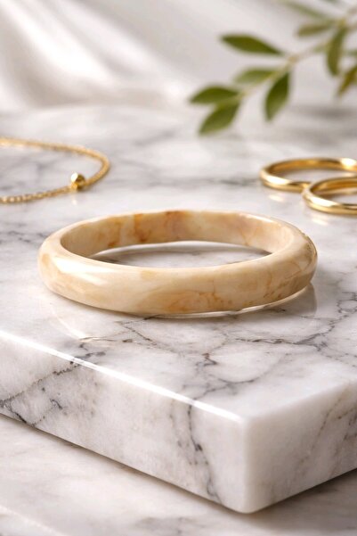 mos&more Krem Reçine Bilezik, İç çap: 6cm