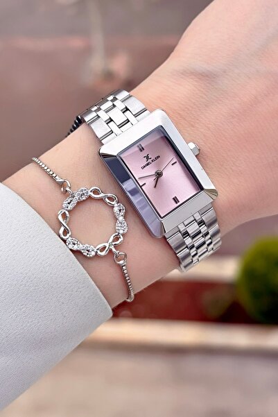 Daniel Klein 22 mm Women's Wristwatch and Bracelet with Dial Pink Codeon Gray...