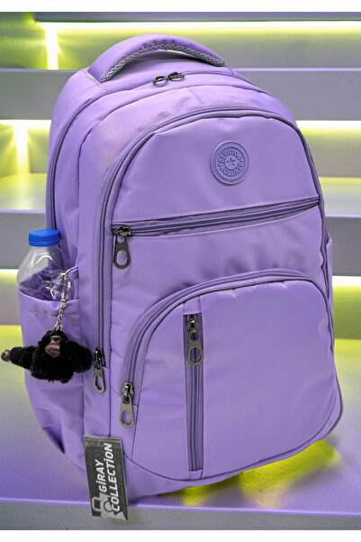 MegiHero 1710 Lilac Water Resistant Fabric School Bag Unisex School Backpack