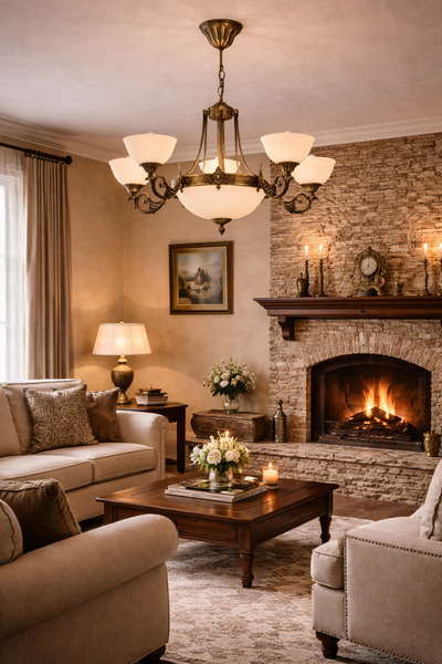 HubRom Μοντέρνος Πολυέλαιος Mass, 4 Βραχίονες, 4×E27 + 3×E14 60W, Αντίκα, 307...