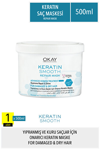Okay Keratin Smooth Onarıcı Maske 500ml