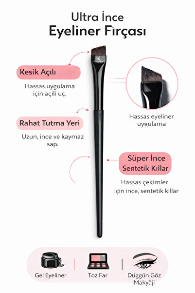 Sibelon Pro Açılı Eyeliner Fırçası 1 Adet