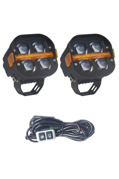 Choice4 مصباح LED أمامي A مع سلك، 4 بوصة، مصباح عمل، مصباح ضباب، مصباح قيادة،...
