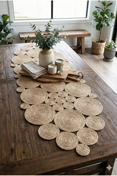 Homever Navette 120x55cm Fata de Masa Bucatarie Sufragerie Iuta Iuta Rachita ...