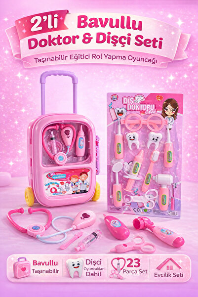YILDIRIM OYUNCAK Sesli Işıklı Valizli Doktor Seti - Dişçi Kartela Seti Toplam...