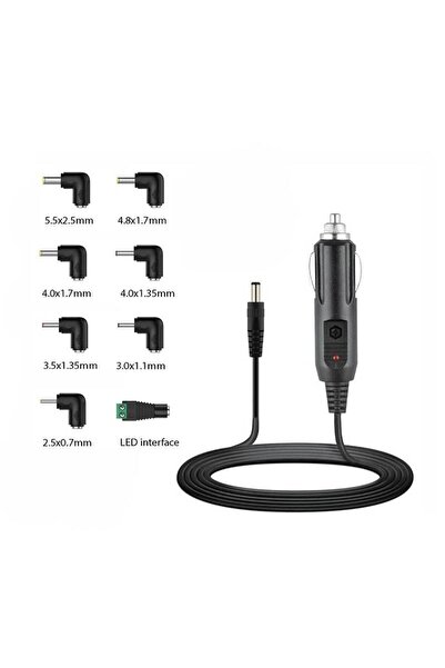 Choice شاحن سيارة عالمي 8DC بقوة 24 واط و12 فولت، مزود بسلك طاقة، مناسب لأجهز...