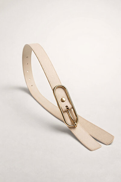 Luminos Butik Curea subțire bej cu cataramă lungă pentru femei, curea pentru ...