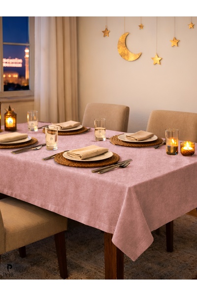 Perle Dnevna serija Somot tekstura Maglovita ružičasta boja Stolnjak