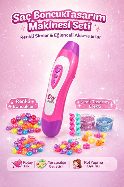 YILDIRIM OYUNCAK Boncuklu Simli Boncuklu Aksesuarlı Saç Tasarım Örgü Seti - B...