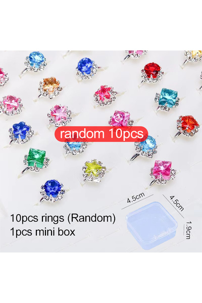 Choice ١٠ قطع من حلقات الأطفال القابلة للتعديل من SJ مقاس ٤٫٥ سم مع علبة صغير...