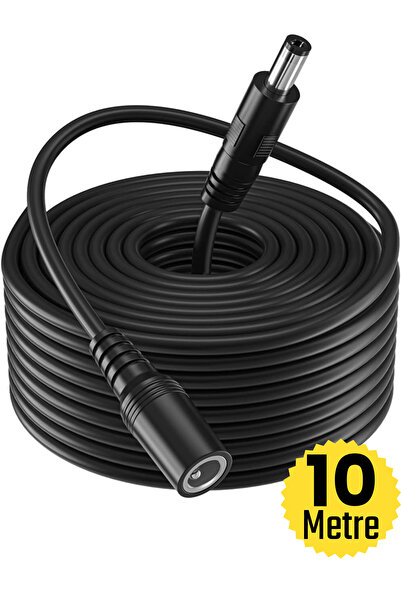 SONREİR EC-10 AWG23 10 Metre Power Güç Uzatma Kablosu – 12V DC Wifi Kamera Mo...