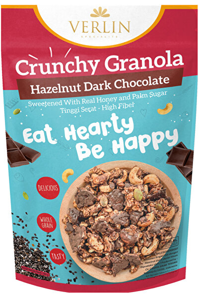 NOLA جرانولا فيرلين المميزة مع بذور الشيا والبندق والشوكولاتة الداكنة 180 غرام