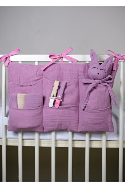 Joyous Mom Kids Bebek Beşik Yanı Organizer 6 Cepli Pratik Çocuk Yatak Yanı Or...