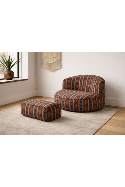 PATARA HOME Vintage Turkish Mila Puff Vintage Armut Koltuk