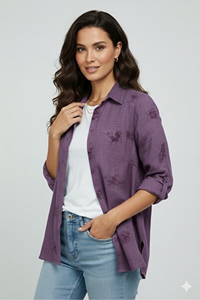 elma abone Plus Size Women's Linen Tank Top Shirt